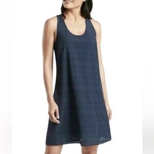 ATHLETA Brookfield Racerback Perforated Navy Dress